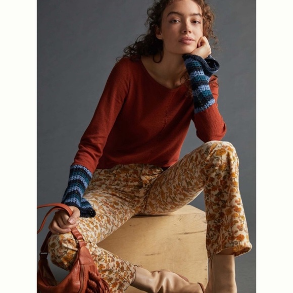 Anthropologie Tops - Anthropologie NWT Pilcro Crochet-Cuffed Top Size S.